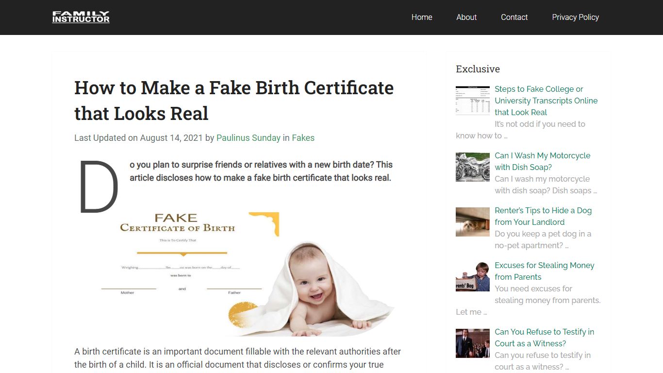 How to Make a Fake Birth Certificate that Looks Real